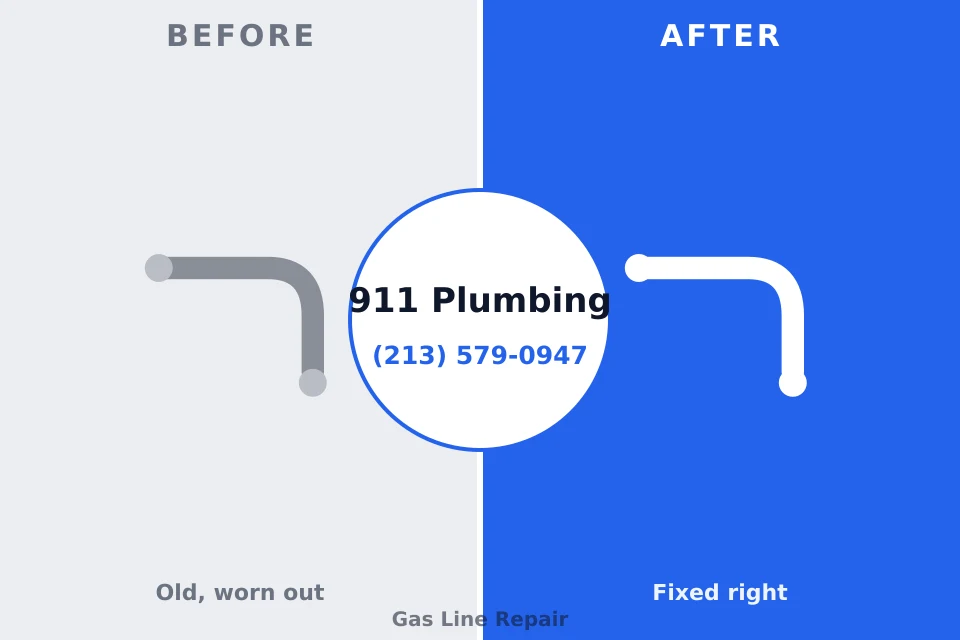 Before and after: plumbing repair Commerce, OK